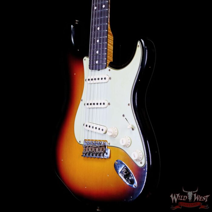 Fender Custom Shop Limited Edition 1959 59’ Special Stratocaster Flame Maple Neck Journeyman Relic Super Faded 3 Tone Sunburst - Image 2