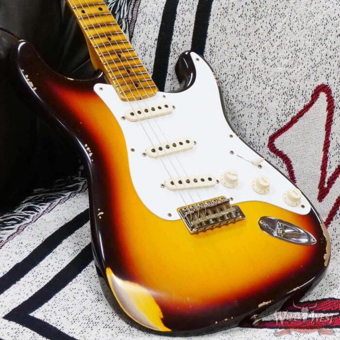 Fender Custom Shop 1958 58’ Stratocaster Relic Faded Aged Chocolate 3-Color Sunburst - Image 8