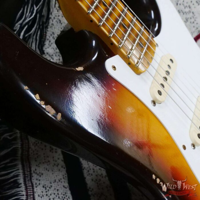 Fender Custom Shop 1958 58’ Stratocaster Relic Faded Aged Chocolate 3-Color Sunburst - Image 9