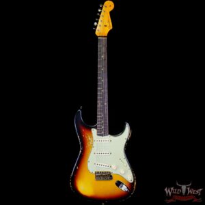 Fender Custom Shop 1961 Stratocaster Heavy Relic Super Faded Aged 3 Tone Sunburst - Image 3