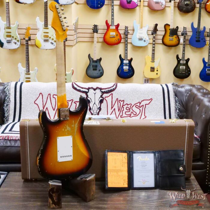 Fender Custom Shop 1961 Stratocaster Heavy Relic Super Faded Aged 3 Tone Sunburst - Image 10