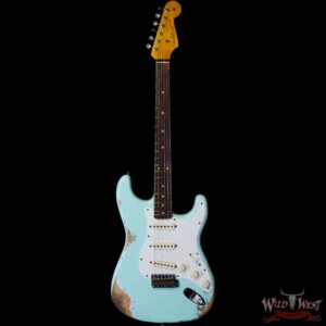 Fender Custom Shop 1959 Stratocaster AAA Rosewood Board Hand-Wound Pickups Heavy Relic Faded Aged Surf Green - Image 3