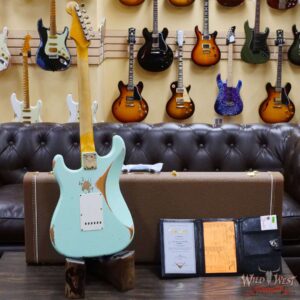 Fender Custom Shop 1959 Stratocaster AAA Rosewood Board Hand-Wound Pickups Heavy Relic Faded Aged Surf Green - Image 10