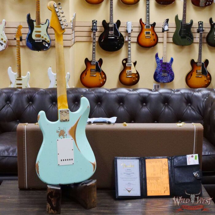 Fender Custom Shop 1959 Stratocaster AAA Rosewood Board Hand-Wound Pickups Heavy Relic Faded Aged Surf Green - Image 10