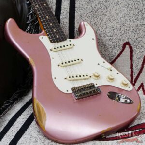 Fender Custom Shop 1959 Stratocaster AAA Rosewood Board Relic Faded Aged Burgundy Mist Metallic - Image 8
