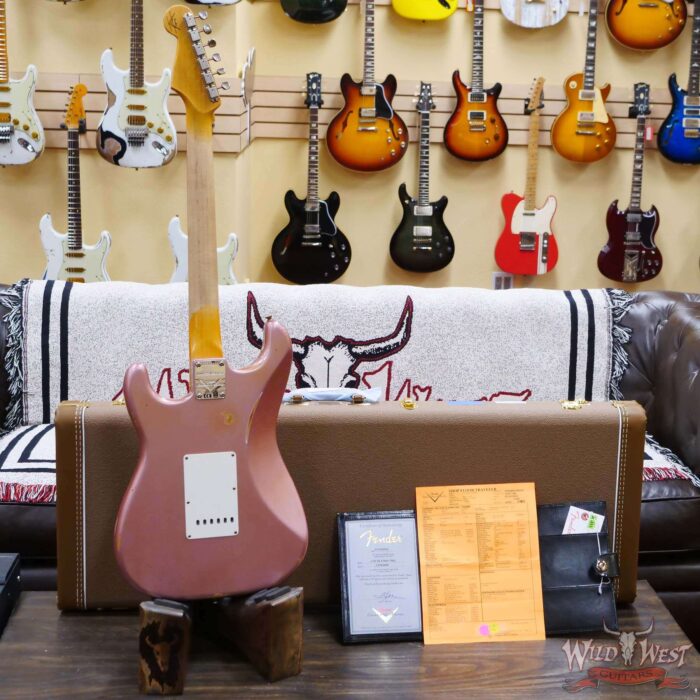 Fender Custom Shop 1959 Stratocaster AAA Rosewood Board Relic Faded Aged Burgundy Mist Metallic - Image 9