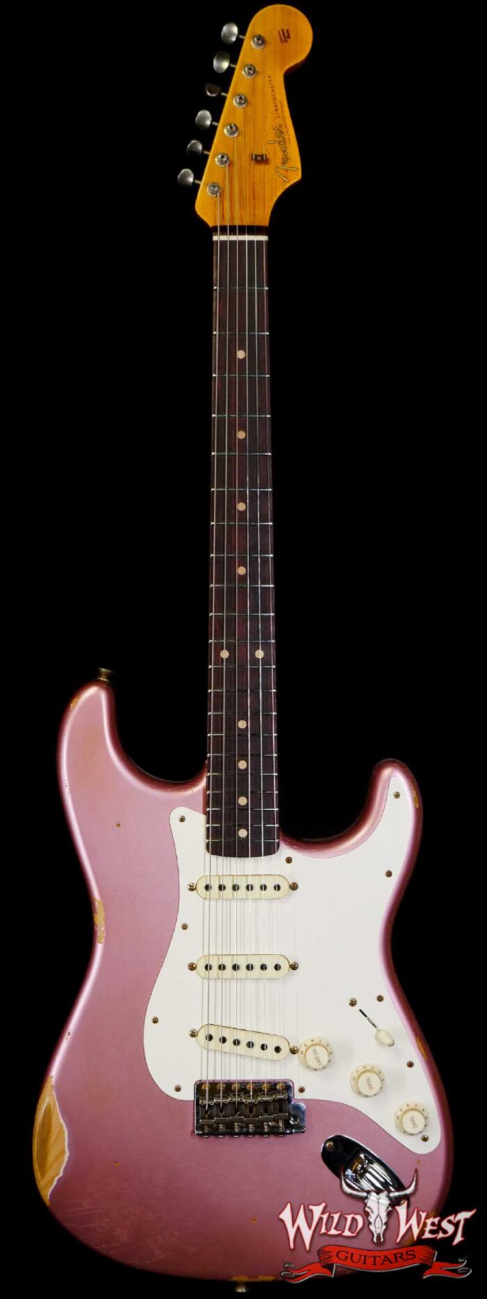 Fender Custom Shop 1959 Stratocaster AAA Rosewood Board Relic Faded Aged Burgundy Mist Metallic - Image 1