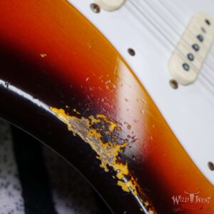 Fender Custom Shop 1959 Stratocaster AAA Rosewood Fingerboard Heavy Relic Faded Aged Chocolate 3-Color Sunburst - Image 9