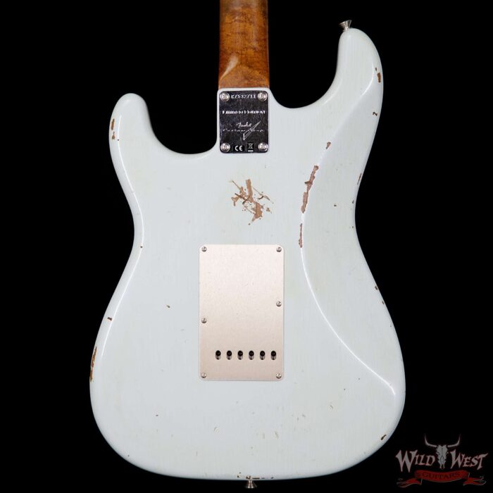 2017 NAMM Fender Custom Shop 30th Anniversary LTD 1960 Roasted Stratocaster Relic Faded Sonic Blue - Image 7