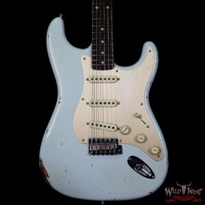 2017 NAMM Fender Custom Shop 30th Anniversary LTD 1960 Roasted Stratocaster Relic Faded Sonic Blue - Image 3