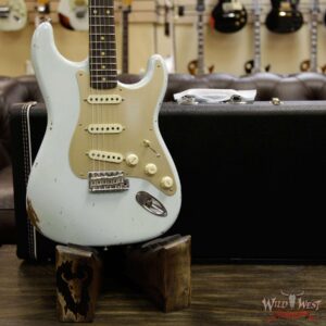 2017 NAMM Fender Custom Shop 30th Anniversary LTD 1960 Roasted Stratocaster Relic Faded Sonic Blue - Image 13