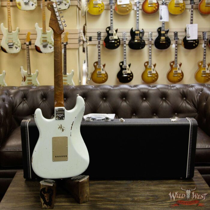2017 NAMM Fender Custom Shop 30th Anniversary LTD 1960 Roasted Stratocaster Relic Faded Sonic Blue - Image 14