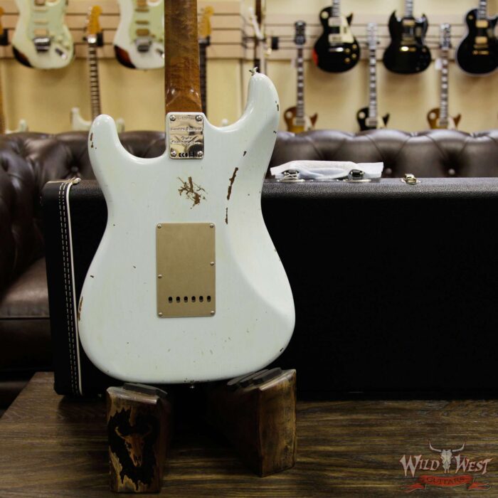 2017 NAMM Fender Custom Shop 30th Anniversary LTD 1960 Roasted Stratocaster Relic Faded Sonic Blue - Image 15