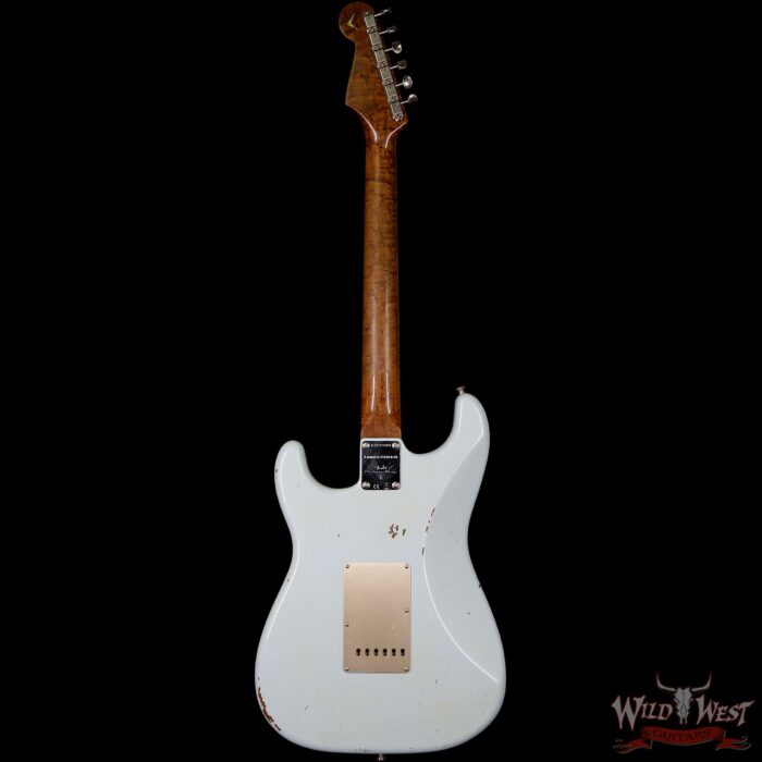 2017 NAMM Fender Custom Shop 30th Anniversary LTD 1960 Roasted Stratocaster Relic Faded Sonic Blue - Image 6