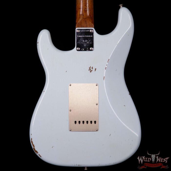 2017 NAMM Fender Custom Shop 30th Anniversary LTD 1960 Roasted Stratocaster Relic Faded Sonic Blue - Image 7