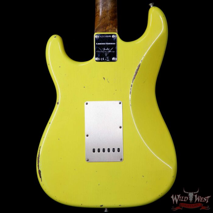 2017 NAMM Fender Custom Shop 30th Anniversary LTD 1960 Roasted Stratocaster Relic Graffiti Yellow - Image 7