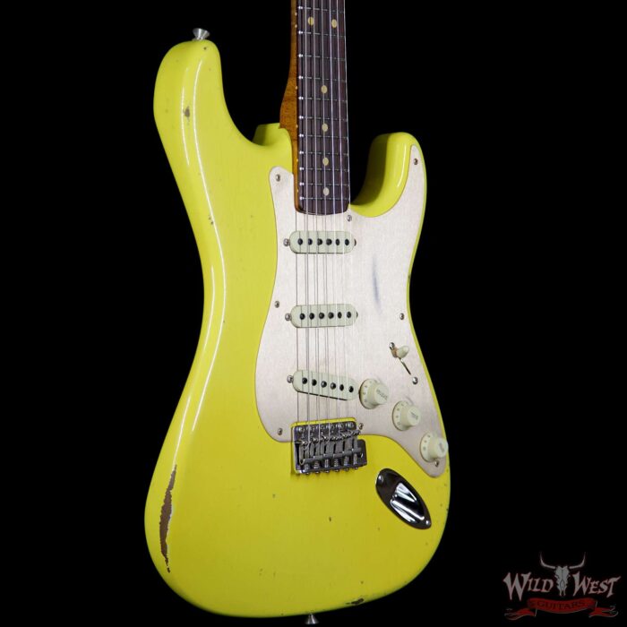 2017 NAMM Fender Custom Shop 30th Anniversary LTD 1960 Roasted Stratocaster Relic Graffiti Yellow - Image 4