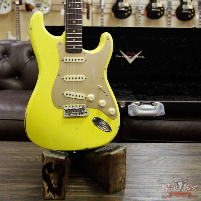 2017 NAMM Fender Custom Shop 30th Anniversary LTD 1960 Roasted Stratocaster Relic Graffiti Yellow - Image 13