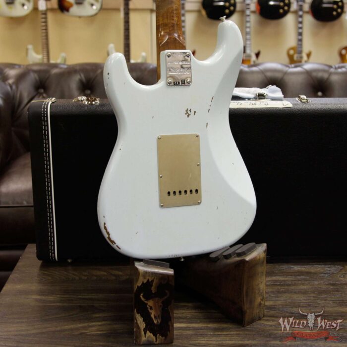 2017 NAMM Fender Custom Shop 30th Anniversary LTD 1960 Roasted Stratocaster Relic Faded Sonic Blue - Image 15