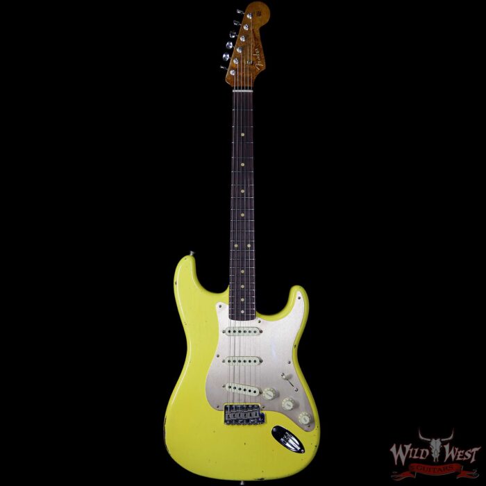 2017 NAMM Fender Custom Shop 30th Anniversary LTD 1960 Roasted Stratocaster Relic Graffiti Yellow - Image 5