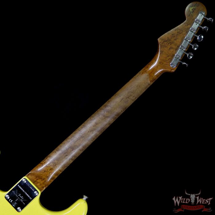 2017 NAMM Fender Custom Shop 30th Anniversary LTD 1960 Roasted Stratocaster Relic Graffiti Yellow - Image 11