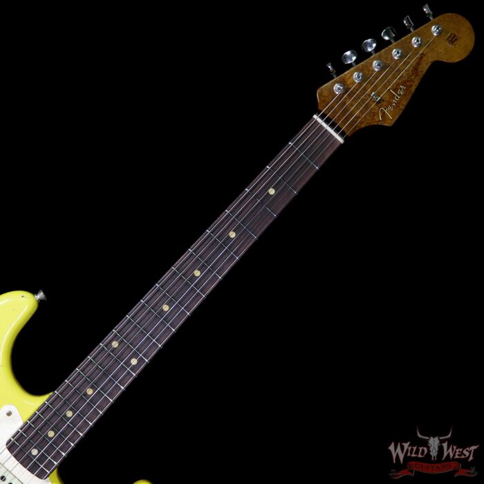 2017 NAMM Fender Custom Shop 30th Anniversary LTD 1960 Roasted Stratocaster Relic Graffiti Yellow - Image 9