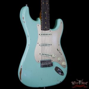 2017 NAMM Fender Custom Shop 30th Anniversary LTD 1960 Roasted Stratocaster Relic Aged Surf Green - Image 4