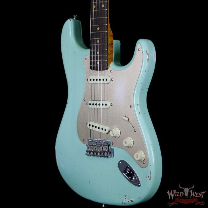 2017 NAMM Fender Custom Shop 30th Anniversary LTD 1960 Roasted Stratocaster Relic Aged Surf Green - Image 2