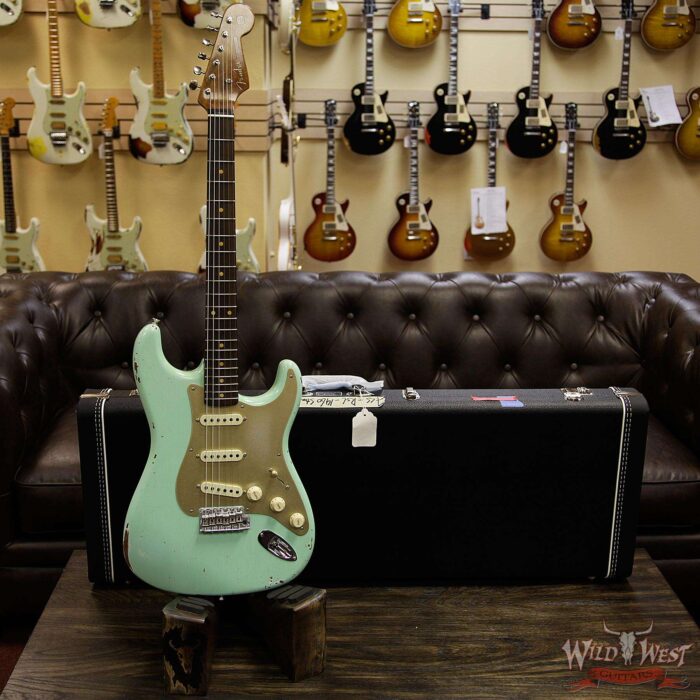 2017 NAMM Fender Custom Shop 30th Anniversary LTD 1960 Roasted Stratocaster Relic Aged Surf Green - Image 12