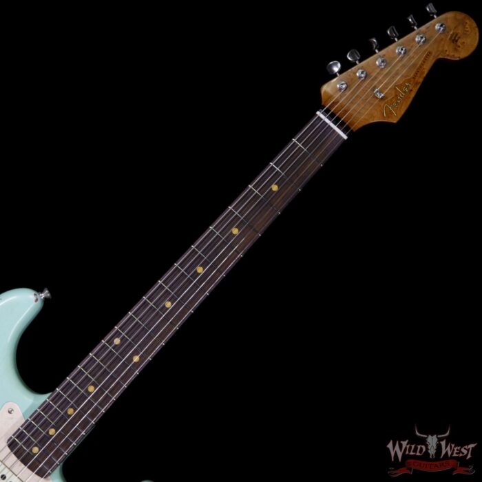 2017 NAMM Fender Custom Shop 30th Anniversary LTD 1960 Roasted Stratocaster Relic Aged Surf Green - Image 9