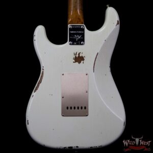 Fender Custom Shop 1960 Roasted Stratocaster Relic AAA Birdseye Maple Neck 3A Rosewood Slab Board Aged Olympic White - Image 6