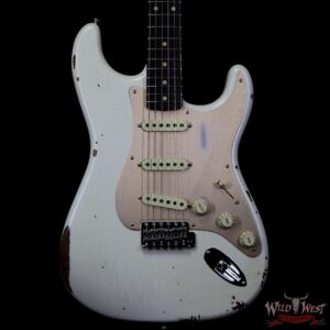Fender Custom Shop 1960 Roasted Stratocaster Relic AAA Birdseye Maple Neck 3A Rosewood Slab Board Aged Olympic White - Image 3