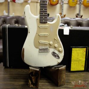 Fender Custom Shop 1960 Roasted Stratocaster Relic AAA Birdseye Maple Neck 3A Rosewood Slab Board Aged Olympic White - Image 12