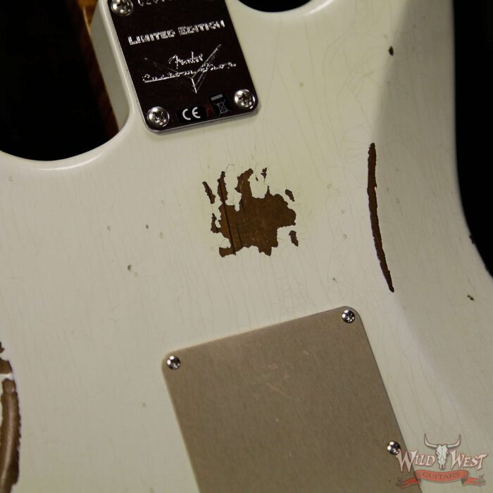 Fender Custom Shop 1960 Roasted Stratocaster Relic AAA Birdseye Maple Neck 3A Rosewood Slab Board Aged Olympic White - Image 16