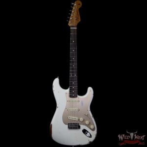 Fender Custom Shop 1960 Roasted Stratocaster Relic AAA Birdseye Maple Neck 3A Rosewood Slab Board Aged Olympic White - Image 4