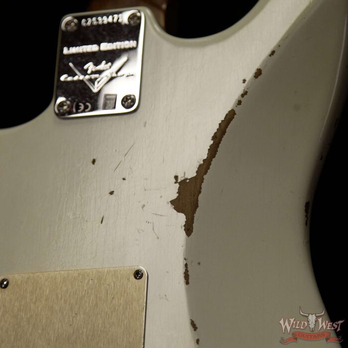 Fender Custom Shop Roasted 1960 Stratocaster Relic 3A Birdseye Maple Neck 3A Rosewood Board Aged Olympic White - Image 13