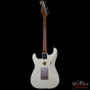 Fender Custom Shop 1960 Roasted Stratocaster Relic AAA Birdseye Maple Neck 3A Rosewood Slab Board Aged Vintage White - Image 5
