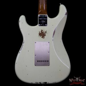 Fender Custom Shop 1960 Roasted Stratocaster Relic AAA Birdseye Maple Neck 3A Rosewood Slab Board Aged Vintage White - Image 6