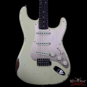 Fender Custom Shop 1960 Roasted Stratocaster Relic AAA Birdseye Maple Neck 3A Rosewood Slab Board Aged Vintage White - Image 3