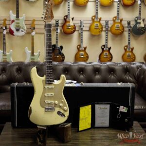 Fender Custom Shop 1960 Roasted Stratocaster Relic AAA Birdseye Maple Neck 3A Rosewood Slab Board Aged Vintage White - Image 11