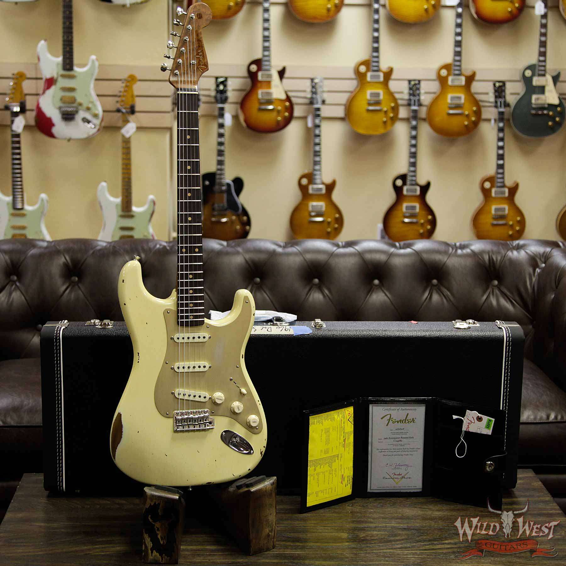 fendercs-1960rststrat-aow-cz539865-d1__wwg.jpg Fender Custom Shop 1960 Roasted Stratocaster Relic AAA Birdseye Maple Neck 3A Rosewood Slab Board Aged Vintage White - Image 11