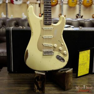 Fender Custom Shop 1960 Roasted Stratocaster Relic AAA Birdseye Maple Neck 3A Rosewood Slab Board Aged Vintage White - Image 12