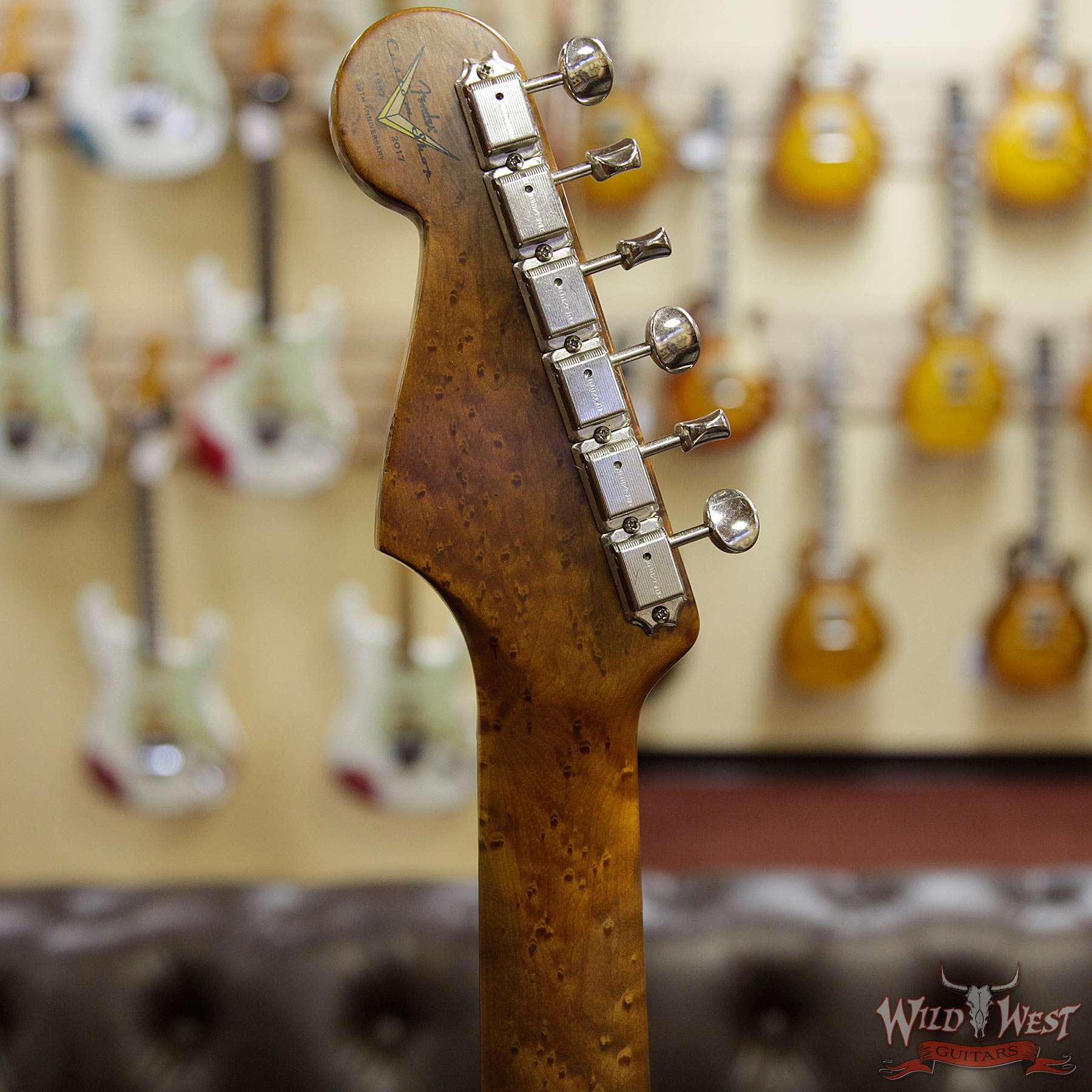 fendercs-1960rststrat-aow-cz539865-hb__wwg.jpg Fender Custom Shop 1960 Roasted Stratocaster Relic AAA Birdseye Maple Neck 3A Rosewood Slab Board Aged Vintage White - Image 9