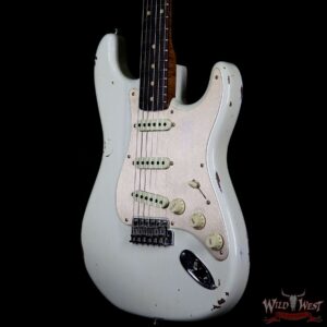 Fender Custom Shop 30th Anniversary LTD Roasted 1960 Stratocaster Relic Birdseye Neck Rosewood Board Aged Olympic White - Image 2