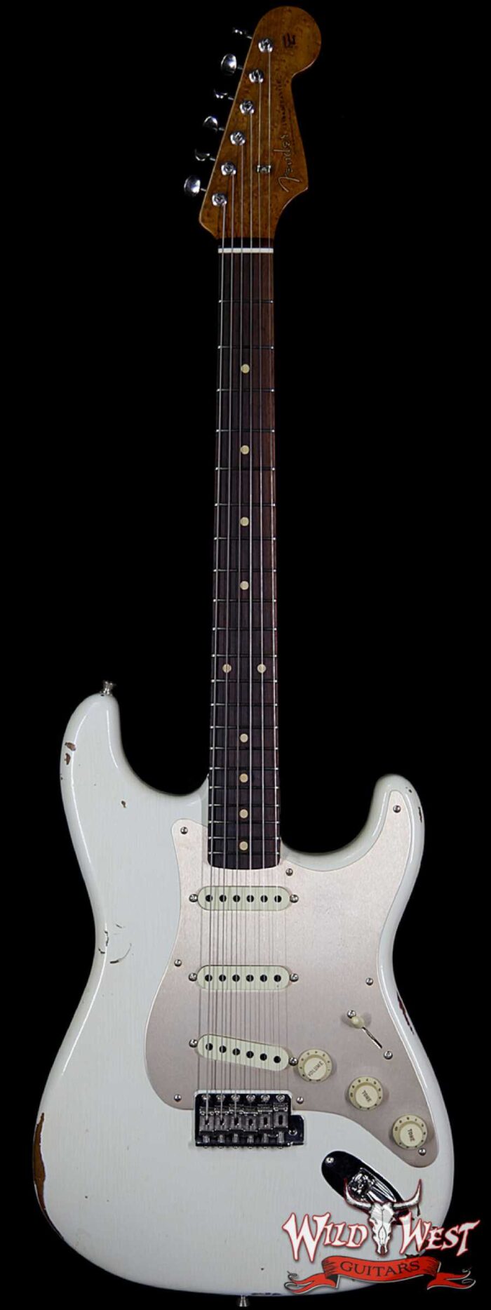 Fender Custom Shop 30th Anniversary LTD Roasted 1960 Stratocaster Relic Birdseye Neck Rosewood Board Aged Olympic White - Image 1