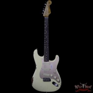 Fender Custom Shop Roasted 1960 Stratocaster Relic Birdseye Maple Neck AAA Rosewood Aged Vintage White - Image 4