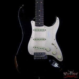 Fender Custom Shop 1960 Roasted Stratocaster Relic Birdseye Maple Neck AAA Rosewood Board Black - Image 3