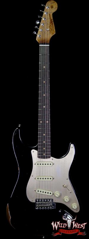 Fender Custom Shop 1960 Roasted Stratocaster Relic Birdseye Maple Neck AAA Rosewood Board Black