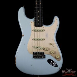 Fender Custom Shop 1960 Roasted Stratocaster Relic Birdseye Neck Rosewood Fingerboard Faded Sonic Blue - Image 3