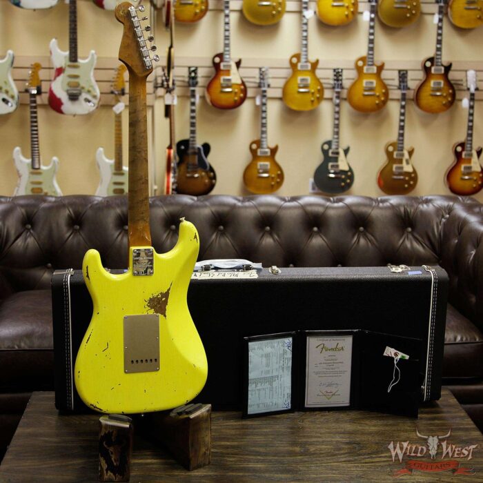 Fender Custom Shop 1960 Roasted Stratocaster Relic Birdseye Maple Neck AAA Rosewood Graffiti Yellow - Image 14